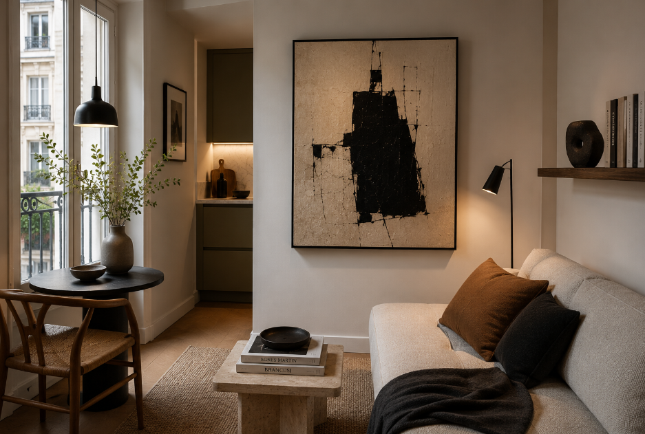 appartement avec œuvre contemporaine forte