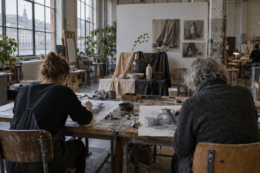 Atelier dessin fusain Liège