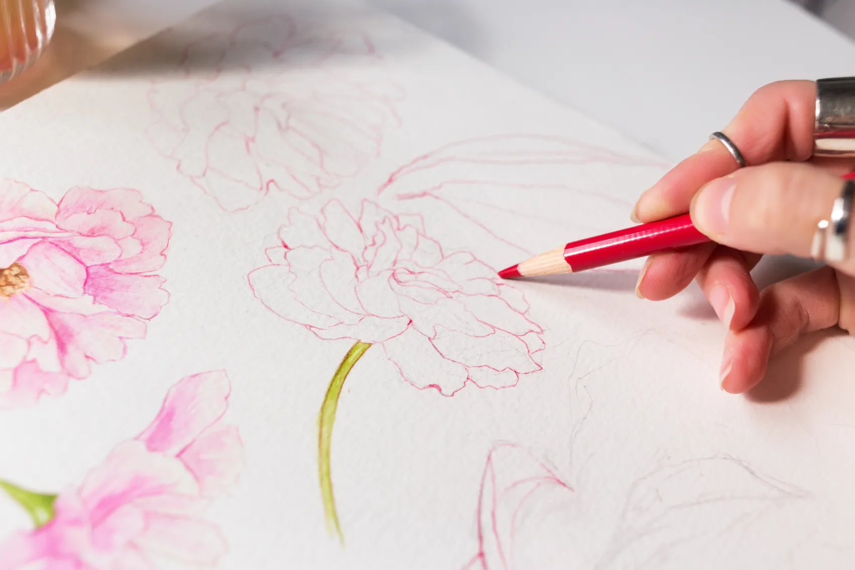 Technique humide sur humide avec des crayons aquarelle