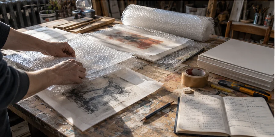 œuvres papier atelier