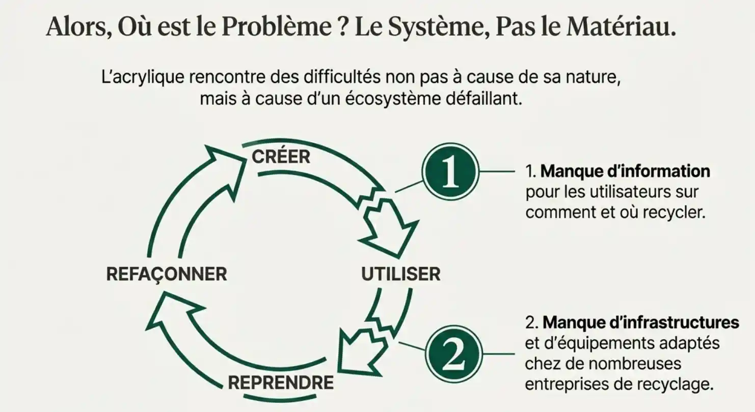 Là où l’acrylique rencontre des difficultés