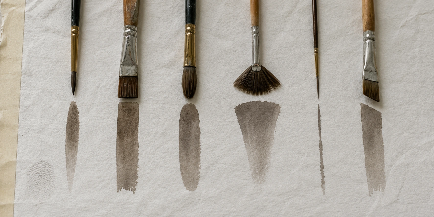 types de pinceaux