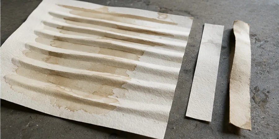 papier aquarelle gondolé