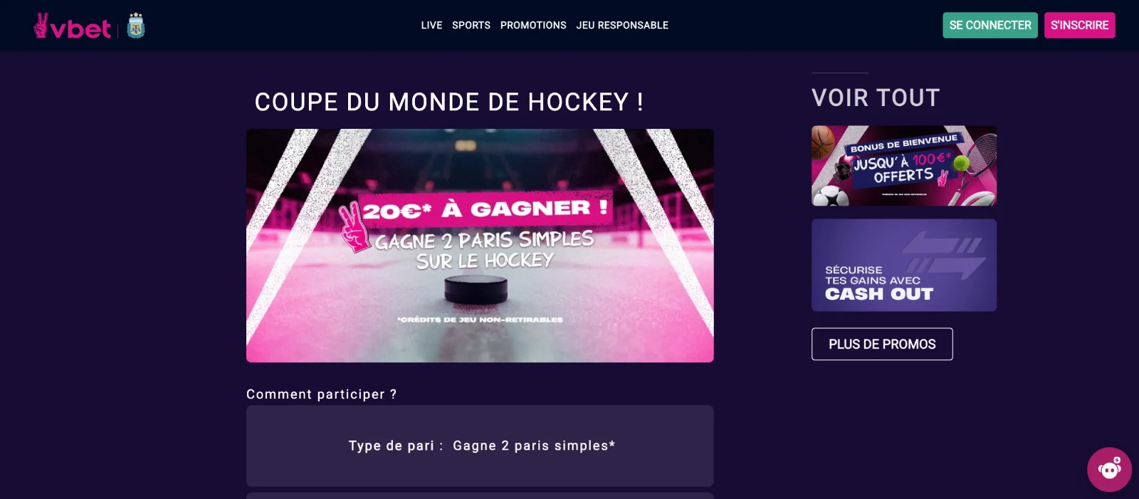 Parier sur le hockey - VBET